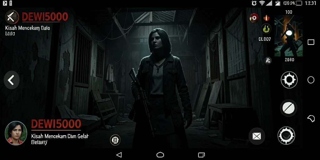 Screenshot utama DEWI5000 menampilkan momen ketegangan dalam gameplay Horror.