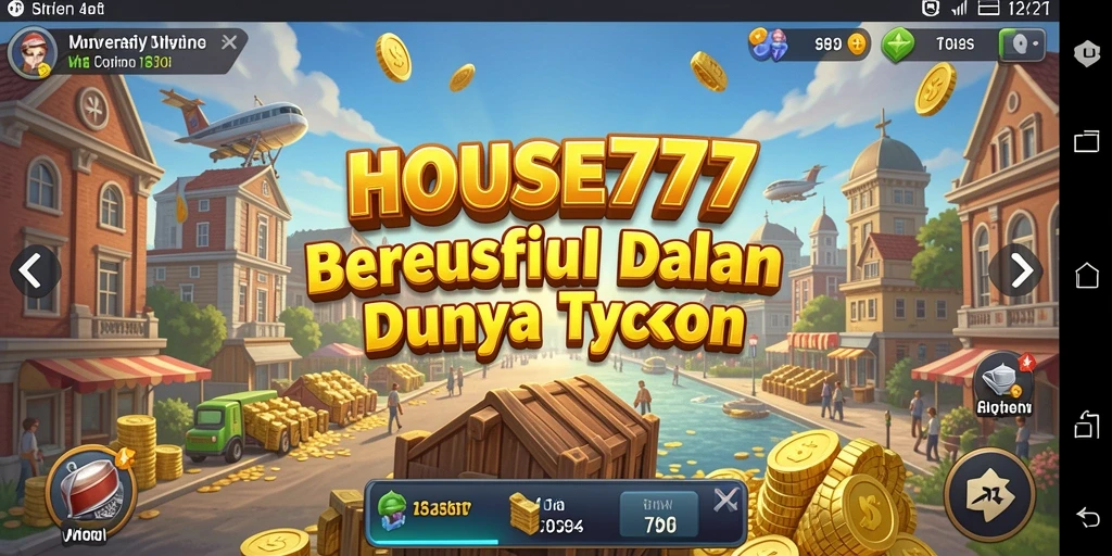 Screenshot utama HOUSE777 menampilkan aksi gameplay Tycoon yang menarik.